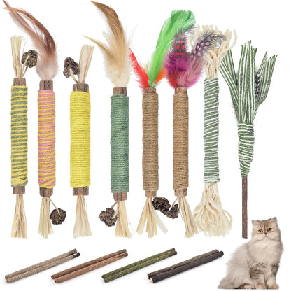 Silvervine Catnip Chew Sticks 16-Pack for Dental Care