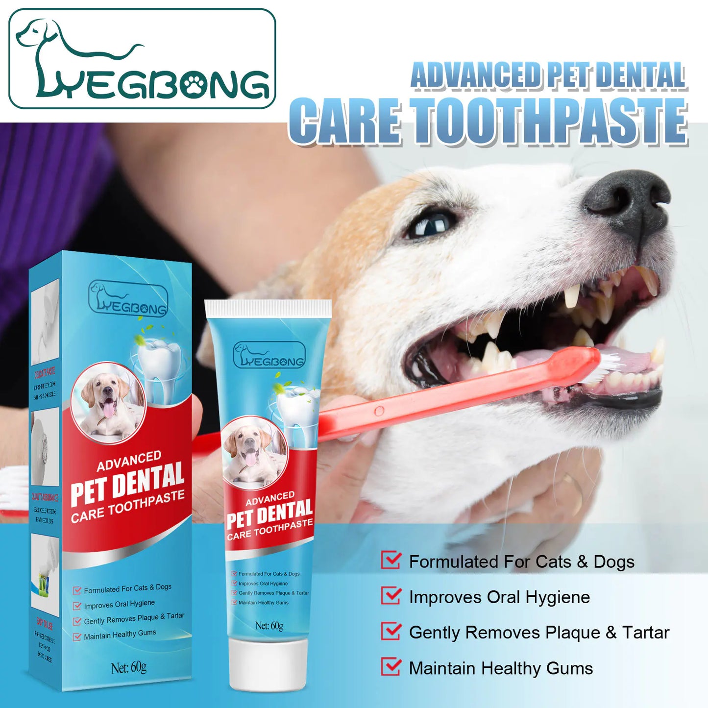 Edible Fresh Toothpaste for Cats and Dogs Oral Care