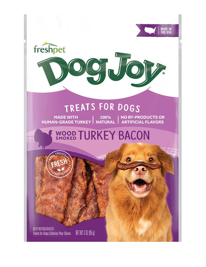 Freshpet Dog Joy Treats for Dogs Wood Smoked Turkey Bacon 3 Oz