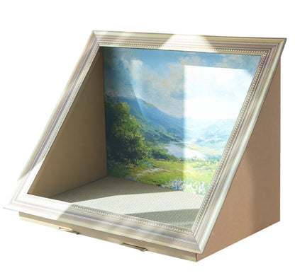 Artistic Oil Painting Cat Scratch Board & Nest